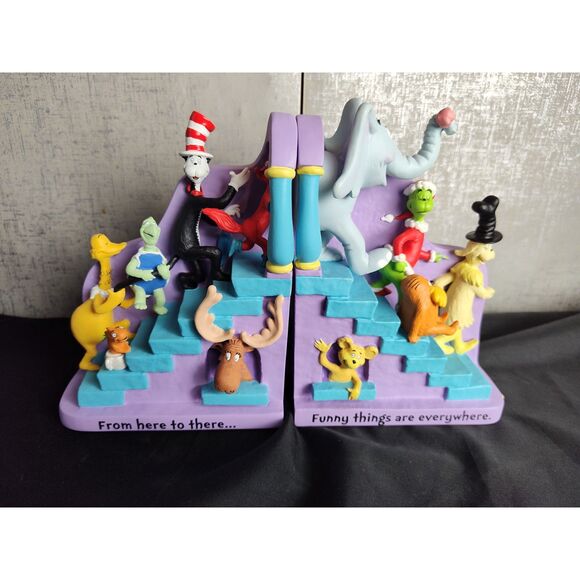 Hallmark Dr. Seuss Collection The Ends Sculpted Bookends 2000 - Picture 1 of 9